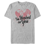 Men's Peter Pan Valentine's Day Captain Hook I'm Hooked on You  Adult T-Shirt