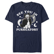 Men's Lost Gods Halloween See You In Purrgatory  Adult T-Shirt