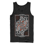 Men's Lost Gods Skeleton King of Hearts  Adult Tank Top