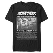 Men's Star Trek: The Next Generation Concert Poster  Adult T-Shirt