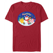 Men's Pokemon Christmas Happy Holidays Snowman  Adult T-Shirt