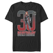 Men's Marvel Black Widow 30th Birthday  Adult T-Shirt