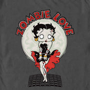 Men's Betty Boop Valentine's Day Zombie Love Dress  Adult T-Shirt