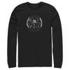 Men's Pirates of the Caribbean: Curse of the Black Pearl Black and White Rope Skull Logo  Adult Long Sleeve Shirt