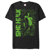 Men's Marvel She-Hulk Bricks  Adult T-Shirt