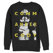 Men's Star Wars: The Clone Wars Commander Cody Text Overlay  Adult Sweatshirt