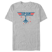 Men's Top Gun Fighter Jet and Stars Logo  Adult T-Shirt