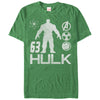 Men's Marvel Hulk 6Atom Symbol  Adult T-Shirt