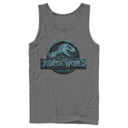 Men's Jurassic World Water Ripple Logo  Adult Tank Top