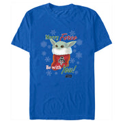 Men's Star Wars: The Mandalorian Christmas Grogu Stocking Merry Force be With You  Adult T-Shirt