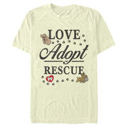 Men's Pound Puppies Love Adopt Rescue  Adult T-Shirt