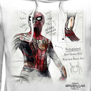 Men's Marvel Spider-Man: No Way Home Integrated Suit Sketch  Adult Pull Over Hoodie