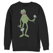 Men's The Muppets Kermit Flower Bouquet  Adult Sweatshirt