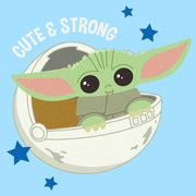 Men's Star Wars: The Mandalorian Grogu Cute & Strong Stars  Adult T-Shirt