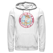 Men's Toy Story Friend in Me Woody Circle  Adult Pull Over Hoodie