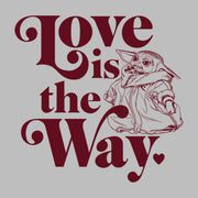 Men's Star Wars: The Mandalorian Valentine's Day The Child Love is the Way  Adult T-Shirt