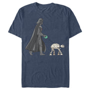 Men's Star Wars Darth Vader AT-AT Walking the Dog  Adult T-Shirt