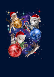 Men's Lost Gods Xmas Cats in Space  Adult Sweatshirt