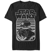 Men's Star Wars The Force Awakens BB-8 Stripe Logo  Adult T-Shirt