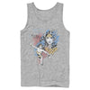 Men's Justice League Vintage Watercolor Sketch Portrait  Adult Tank Top