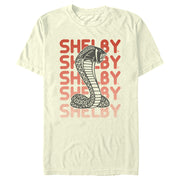 Men's Shelby Cobra Repeating Logo  Adult T-Shirt