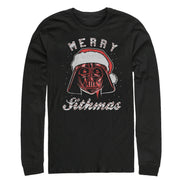 Men's Star Wars Christmas Santa Vader Sithmas  Adult Long Sleeve Shirt