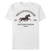 Men's Yellowstone Brown Horse Dutton Ranch Logo Est. 1886  Adult T-Shirt