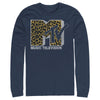 Men's MTV Cheetah Print Logo  Adult Long Sleeve Shirt