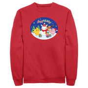 Men's Pokemon Christmas Happy Holidays Snowman  Adult Sweatshirt