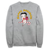 Men's Betty Boop Happy Holidays Candy Cane  Adult Sweatshirt