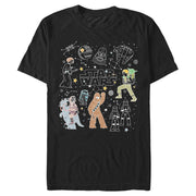 Men's Star Wars Starry Character Collage  Adult T-Shirt