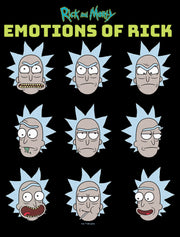 Men's Rick And Morty Emotions of Rick  Adult T-Shirt