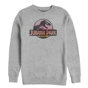 Men's Jurassic Park Logo Sunset  Adult Sweatshirt