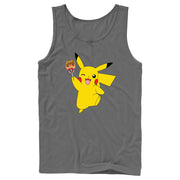 Men's Pokemon Halloween Pikachu Jack-O'-Lantern Caramel Apple  Adult Tank Top