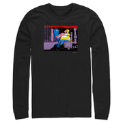 Men's The Simpsons Homer and the Devil  Adult Long Sleeve Shirt