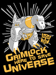 Men's Transformers Grimlock Saves the Universe  Adult T-Shirt