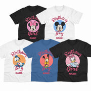 Mickey & Friends Birthday Personalize Short Sleeve T-shirt