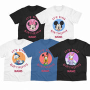 It's My Birthday Mickey & Friends Personalize Short Sleeve T-shirt