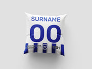 Brighton & Hove Albion FC Personalized Back Of Shirt 18" Cushion