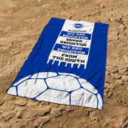 Brighton & Hove Albion FC Slogan Beach Towel