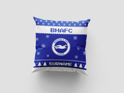 Brighton & Hove Albion FC Personalized Christmas Spirit 18" Cushion