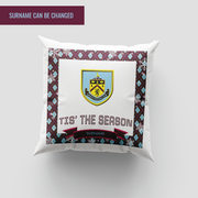 Burnley FC Personalized Tis' The Season 18" Cushion