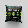 Leeds United FC Personalized Merry Kickmas 18" Cushion