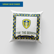 Leeds United FC Personalized Tis' The Season 18" Cushion