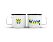 Leeds United FC HexaHero Personalized Enamel Camping Mug