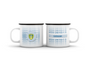 Leeds United FC Fan Personalized Enamel Camping Mug