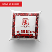 Middlesbrough FC Personalized Tis' The Season 18" Cushion