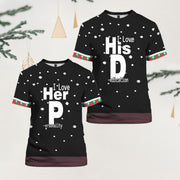 I Love Couple Christmas T-shirt