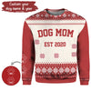 Personalized Dog Mom EST 2020 Ugly Christmas Sweater