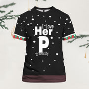 I Love Couple Christmas T-shirt